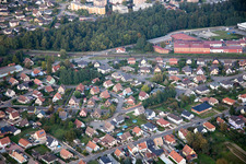 Oblique view of Bischwiller in the state Bas-Rhin, France