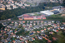 Bischwiller in the state Bas-Rhin, France from above