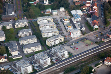 Bischwiller in the state Bas-Rhin, France seen from a drone