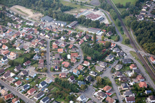 Bischwiller in the state Bas-Rhin, France seen from above