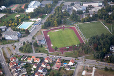 Bischwiller in the state Bas-Rhin, France from a drone