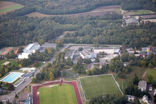 Bischwiller in the state Bas-Rhin, France seen from a drone