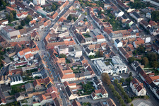 Bischwiller in the state Bas-Rhin, France from above