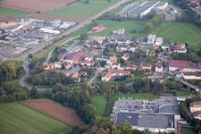 Bischwiller in the state Bas-Rhin, France seen from above