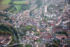 Oberhoffen-sur-Moder in the state Bas-Rhin, France out of the air