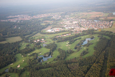 Aerial photograpy of Golf course in Soufflenheim in the state Bas-Rhin, France