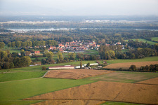 Aerial view of Fort-Louis in the state Bas-Rhin, France