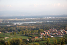 Aerial photograpy of Fort-Louis in the state Bas-Rhin, France