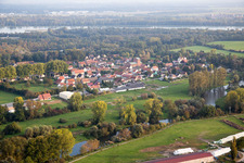 Fort-Louis in the state Bas-Rhin, France from above