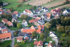 Bird's eye view of Neuhaeusel in the state Bas-Rhin, France