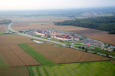 Aerial photograpy of Style outlet center in Roppenheim in the state Bas-Rhin, France