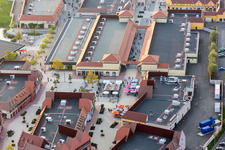 Building of the shopping center Roppenheim The Style Outlets in Roppenheim in Grand Est, France from above