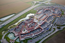 Building of the shopping center The North Face Outlet in Roppenheim in Grand Est, France