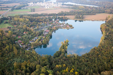 Aerial view of Beinheim in the state Bas-Rhin, France