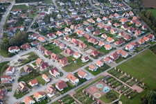 Beinheim in the state Bas-Rhin, France seen from above