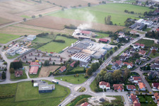 Bird's eye view of Beinheim in the state Bas-Rhin, France