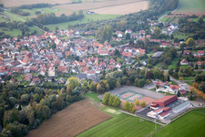 Drone image of Beinheim in the state Bas-Rhin, France