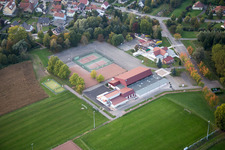 Beinheim in the state Bas-Rhin, France from the drone perspective