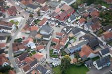 Bird's eye view of Beinheim in the state Bas-Rhin, France
