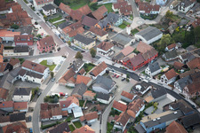 Beinheim in the state Bas-Rhin, France viewn from the air