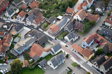 Beinheim in the state Bas-Rhin, France from a drone