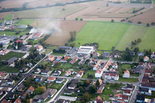 Aerial view of Beinheim in the state Bas-Rhin, France