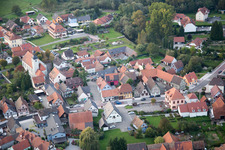 Oblique view of Beinheim in the state Bas-Rhin, France