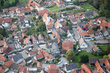 Beinheim in the state Bas-Rhin, France from above