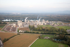 Industry in Beinheim in the state Bas-Rhin, France seen from above