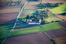 Aerial view of Workshop for Assisted Living of hidden Talents GmbH in the district Haftelhof in Schweighofen in the state Rhineland-Palatinate, Germany