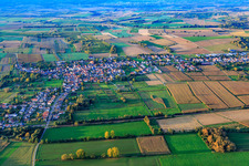 Bahnhofstrasse from the south in Kapsweyer in the state Rhineland-Palatinate, Germany