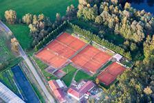 Tennis court sports field of TC Bienwald in Steinfeld in the state Rhineland-Palatinate, Germany