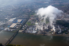 Aerial view of Worms in the state Rhineland-Palatinate, Germany