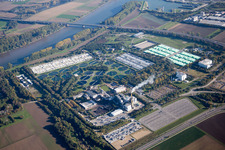 Sewage works Basin and purification steps for waste water treatment of BASF Klaeranlage in Frankenthal (Pfalz) in the state Rhineland-Palatinate, Germany