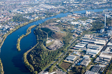 Friesenheimer Insel landfill (Monte Scherbolino) in the district Neckarstadt-West in Mannheim in the state Baden-Wuerttemberg, Germany