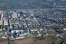 Aerial photograpy of District Schönau in Mannheim in the state Baden-Wuerttemberg, Germany