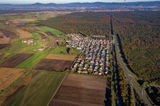 Aerial photograpy of District Riedrode in Bürstadt in the state Hesse, Germany