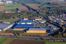 Alnatura distribution center beyond the A67 in Lorsch in the state Hesse, Germany