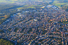 City center view from the south in Lorsch in the state Hesse, Germany