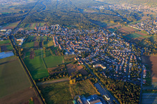 View of the town from the south in Bickenbach in the state Hesse, Germany