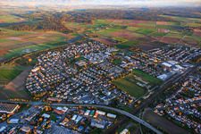 City view from the west in Gernsheim in the state Hesse, Germany