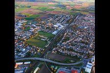 Bahnhofstr in Gernsheim in the state Hesse, Germany