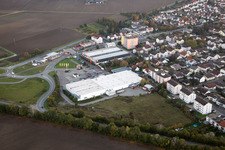 Town View of the streets and houses of the residential areas in Biblis in the state Hesse