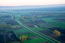 Canalized Weschnitz in Biblis in the state Hesse, Germany