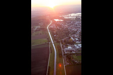 Oblique view of Biblis in the state Hesse, Germany