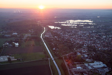 Biblis in the state Hesse, Germany from above