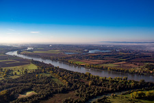 Aerial view of Silver Lake in the district Roxheim in Bobenheim-Roxheim in the state Rhineland-Palatinate, Germany