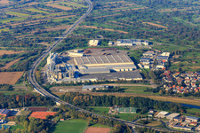 Factory premises of the Kronospan GmbH chipboard factory in Bischweier in the state Baden-Wuerttemberg, Germany