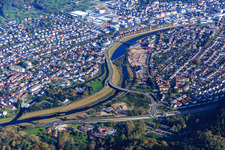 Bridges over the Murg for the Rotherma cross-spange and the Glasersteg in the district Bad Rotenfels in Gaggenau in the state Baden-Wuerttemberg, Germany