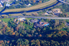 Rotherma thermal bath and sauna park on the Murg and the B462 in Gaggenau in the state Baden-Wuerttemberg, Germany